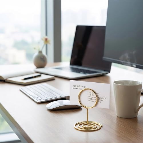 warmtree 26 Pieces Gold Table Number Holders - Place Card Holders & Table Number Stands for Wedding Decor, Centerpieces for Tables, Multi-Use Card Holders for Parties/Birthdays/Restaurants