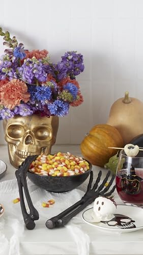 Oneida Vintro Halloween Skeleton Silverware Salad Tongs, Flatware