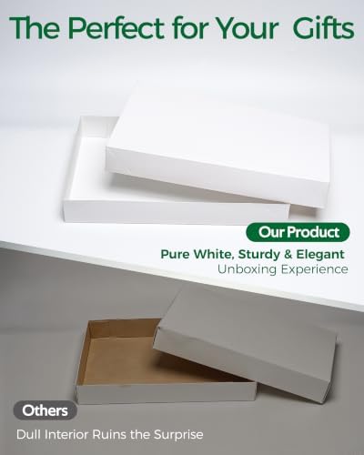SUNCOLOR 6 Pack 14" Christmas Gift Boxes With Lids For Clothes Presents