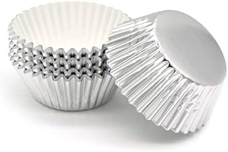 Standard Silver Foil Cupcake Liners Muffin Baking Cups for Party and More, 100-Count