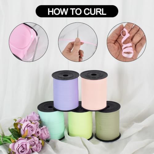 TONIFUL 500 Yards Nude Pink Curling Ribbon Balloon String Gift Wrapping