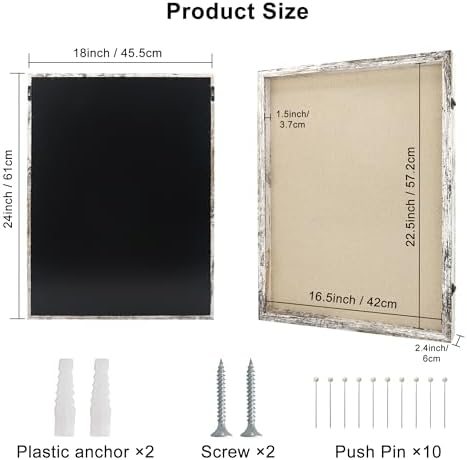 Large Shadow Box Frame 18x24 Display Case, White Wedding Bouquet Memory Box