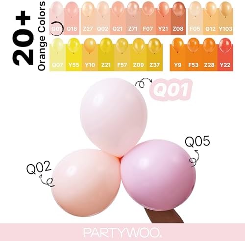 PartyWoo Pale Pink Balloons 140pcs Light Pastel Baby Pink Different Sizes