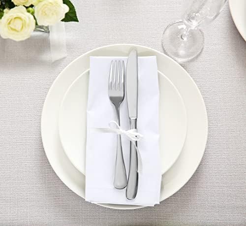 Bulk 288-Pack Cloth Napkins, 18"x18", Wrinkle Resistant, White, Sturdy