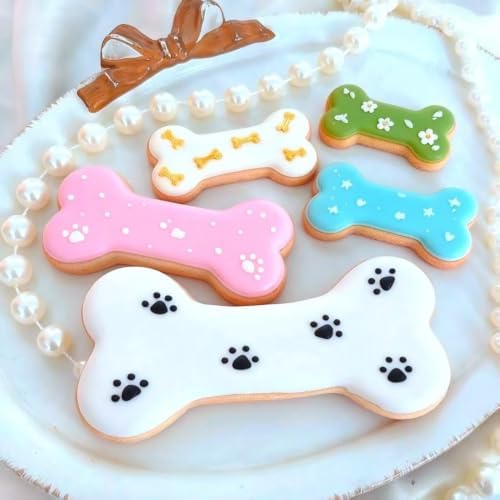 MrCookie Dog Bone Cookie Cutters,Thickened Stainless Steel,2.32-4.8 inches