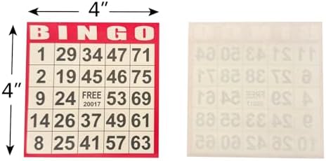 JUNWRROW Bingo Paper Game Cards - 1000 Sheets (100 Books of 10 Colors) - 4"x4" Disposable Cards- Ideal for Seniors, Family Game Night, Large Groups,Classroom Activities