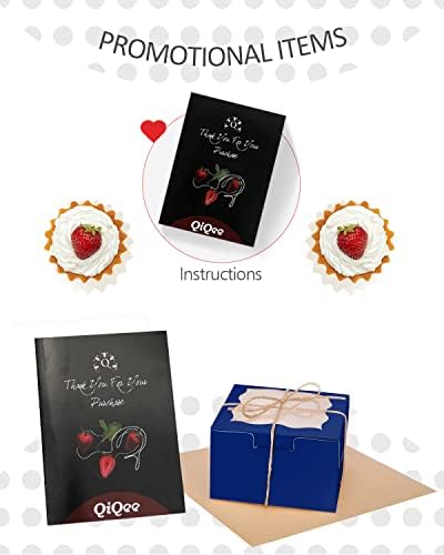 qiqee Dark Blue Bakery Boxes with Window 55pcs 4x4x2.5 Mini Cookie Boxes Macaron Boxes Small Donut Pastry Boxes for Party