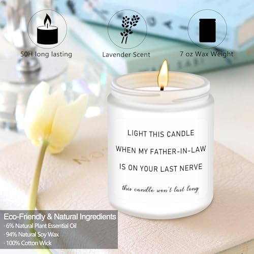 Homsolver Mother in Law Gifts, Mothers Day Birthday Gifts for Mother-in-Law, Anniversary Retirement Gift for Mom from Daughter Son in Law, Funny Lavender Candle Gift for Mom in Law