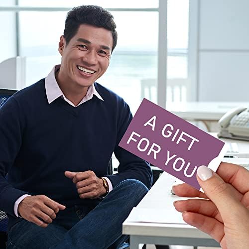 Gift Card Holder Sleeves Paper 100 Pack Bulk for Christmas, Holiday, Birthday, Fathers Day, Housewarming, Wedding, Anniversary, Baby Shower, Spa, A Gift for You, Purple