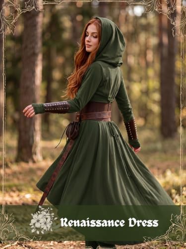 10 Pcs Women Renaissance Halloween Fairy Costumes Medieval Elf Dress S-XXL