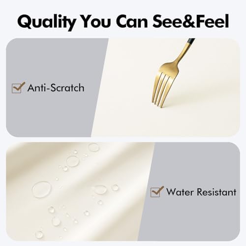 MIULEE Ivory Rectangle Tablecloth with Decorative Cutouts 60x120 inch