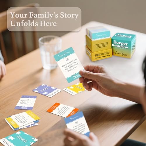 160 Conversation Cards, Family Edition, Meaningful Talk for Family Dinners