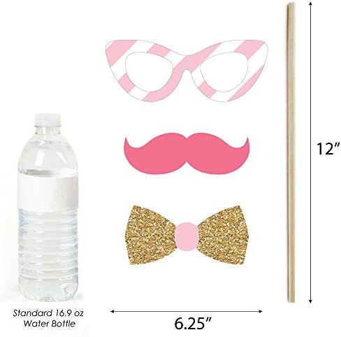Little Princess Crown - Pink & Gold Photo Booth Prop Kit, DIY Props - 20pc