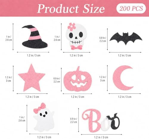 Pink Halloween Glitter Paper Confetti Party Table Scatter Birthday Decor