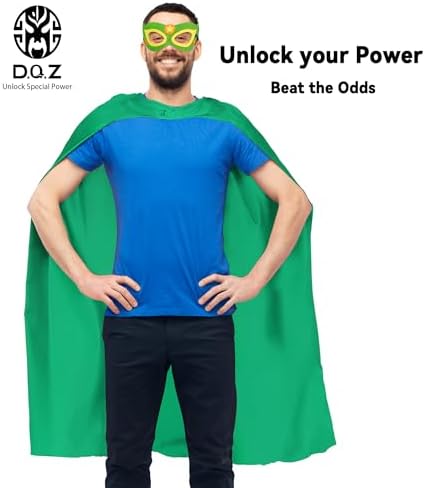 D.Q.Z Adults Superhero Cape and Mask for Men Women Super Hero Party Dress Up Costumes, Halloween Vampire Capes