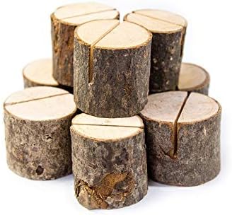 Rustic Wood Table Numbers Holder Wood Place Card Holder Party Wedding Table Name Card Holder Memo Note Card (50pcs)