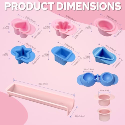 8 Pcs Cake Pop Mold Set with 8.2-inch Tray,Cake Pop Cutter