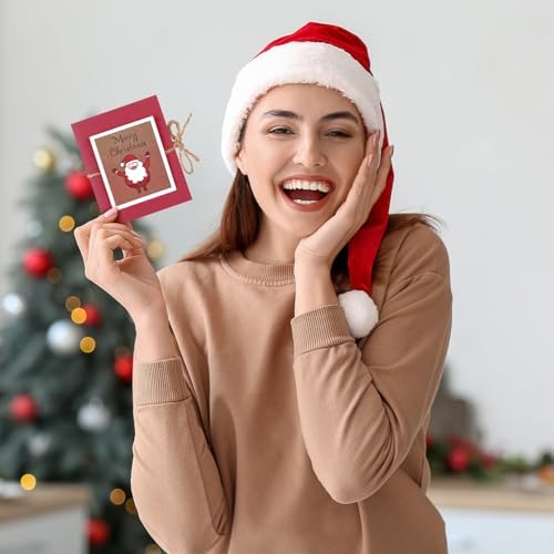 Engrowtic Christmas Gift Card Book, Money Holders for Cash, 5 Slots, Santa