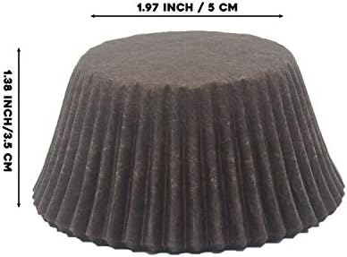 Premium Coffee Greaseproof Cupcake Liners Muffin Paper Baking Cups Standard Size, 100-Count