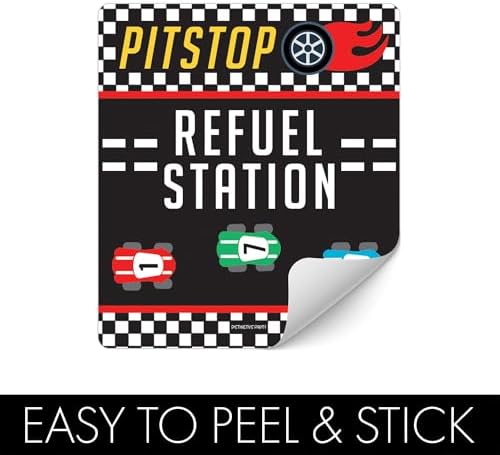 Race Car Chip Bag Stickers, 32 Count