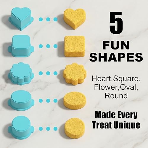 5 PCS Cake Pop Mold Set with 7.8-inch Tray, 5 Shape Cakepop Cutter