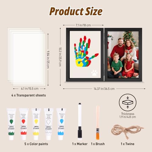 Sortnic Family Handprint Kit with Light for 4, DIY Baby First Halloween
