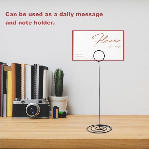 Table Number Holders, 10PCS Place Card Holder, Photo Holder (8.7" Black)