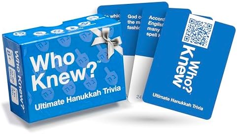 Hanukkah - Hanukkah Gifts - Chanukah Gifts - Chanukah - Dreidel Game - Hanukkah Games - Who Knew? Hanukkah Trivia
