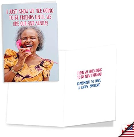 NobleWorks Assortment Pack of 3 Hysterical Birthday Greeting Cards with Envelopes for Men and Women (3 Designs, 1 Each) Sassy Sistas VC8137BDG-C1x3-ET