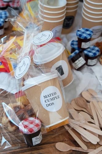 WIKDAY Cellophane Bags 100 PCS 8x11 Inches Clear Gift Treat Gags with Ties