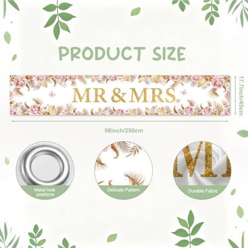 Mr And Mrs Wedding Decor Banner Decorations Party Hanging Sign