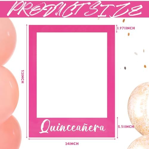 Breezehug 32 x 24'' Wedding Quinceanera Photo Booth Prop Picture Frame