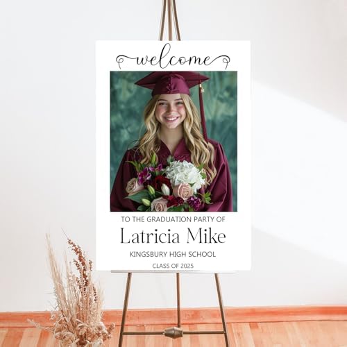 Custom Graduation Party Welcome Sign, Class of 2025 Yard Signs, Senior, High School, College Graduation Welcome Sign 2025, Graduation Party Decorations