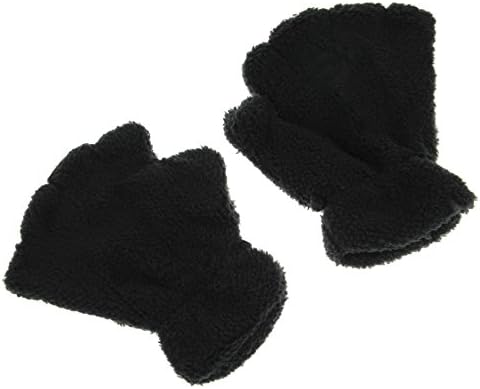 FakeFace Cute Cat Kitten Paw Fingerless Faux Fur Plush Gloves For Girls Women