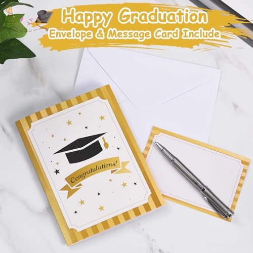VIVIKEN Graduation Cards, Musical Pop Up Congrats Grad 2026 Card with Light