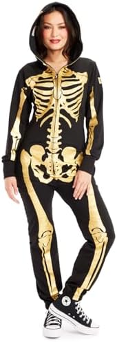 Tipsy Elves Skeleton Halloween Jumpsuit Costume for Women