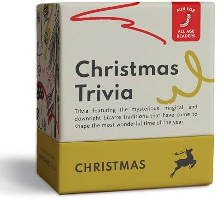 Christmas Trivia Cards: Holiday Fun Facts, Family Game Night Essential, 100 Funny & Witty Trivia Question Cards, Educational Activity for Kids & Adults