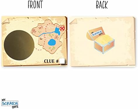 Make Your Own DIY Treasure Map Scavenger Hunt Scratch Off ScratchNotes 20 Pack 3x4 Note Cards & Stickers