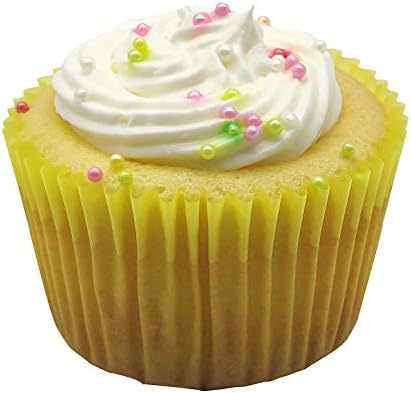 Premium Yellow Greaseproof Cupcake Liners Muffin Paper Baking Cups Standard Size, 100-Count