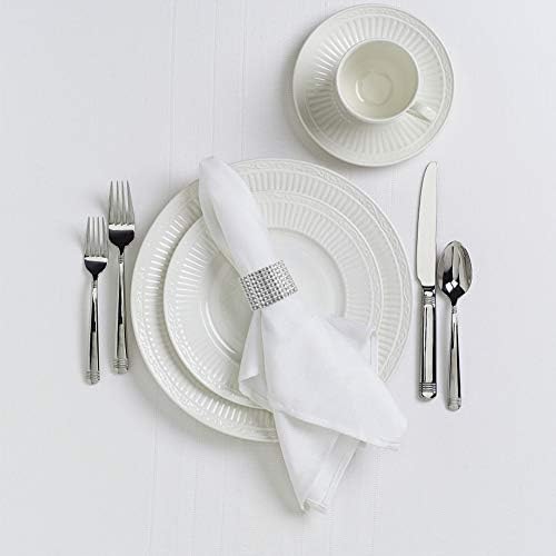 Accmor 50pcs Napkin Rings, Silver Napkin Rings Buckles