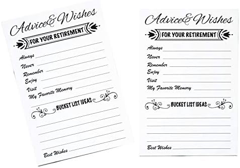 RXBC2011 Advice and wishes Card for retirement party Happy Retiree Celebration Gift Sharing Well Wishes And Memories happy retirement wishes Card Pack of 50 (white)