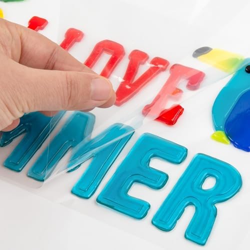 6 Pack Summer Window clings – Reusable Window Cling for Glass Windows