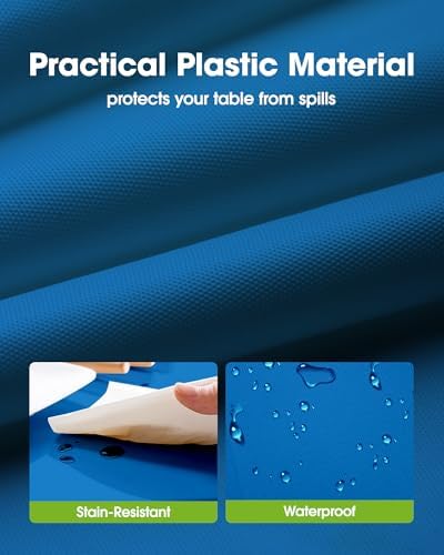 Pureegg Plastic Table Cloth Disposable 54x108 Inch 10 Pack, Blue