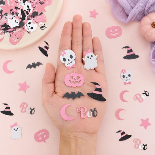 Pink Halloween Glitter Paper Confetti Party Table Scatter Birthday Decor