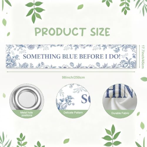 Something Blue Before I Do Banner Bridal Shower Bachelorette Decorations