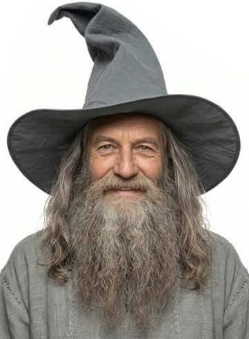 HOMELEX Adult Witch Hat, Tattered Lace Costume Hat for Halloween