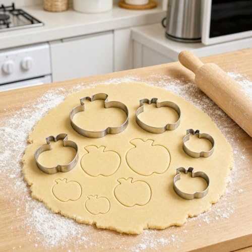 Apple Cookie Cutters for Teacher's Day Party, 5 Pack (Apple)