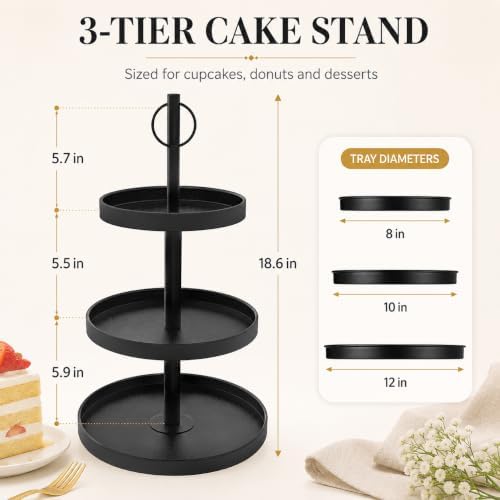 3 Tier Cupcake Stand, 2 Pack Halloween Cupcake Stand for 50 Cupcakes