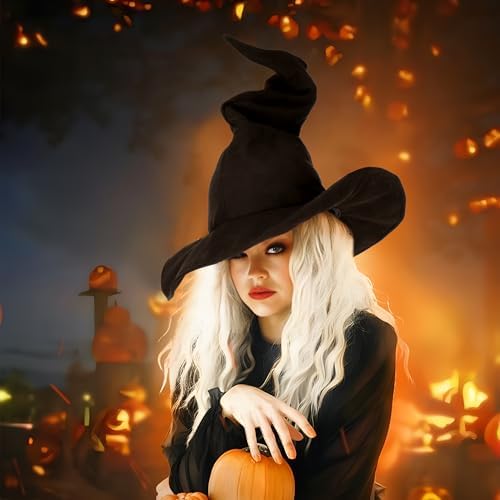 Ibeauti Wizard Hat for Adult Halloween Costume Witch Hat Cosplay Accessory