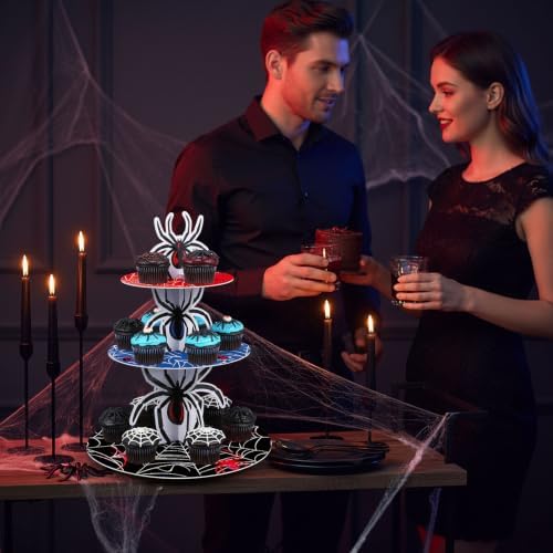 3 Tier Spider Cupcake Stand Spider Birthday Party Decorations
